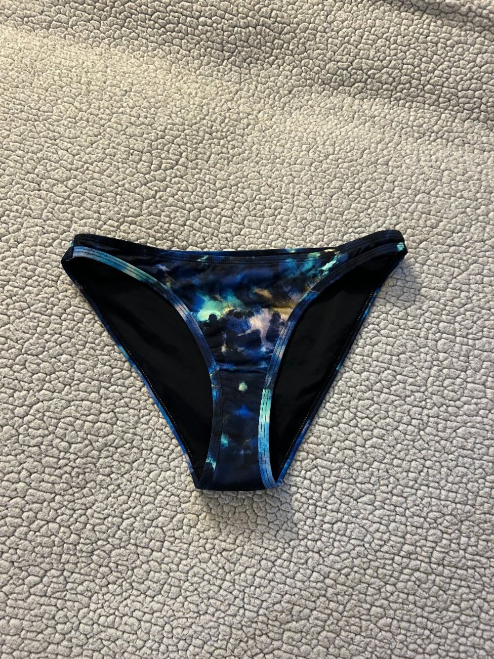 Knix - blue design, period swim, bikini bottom, Womens XS